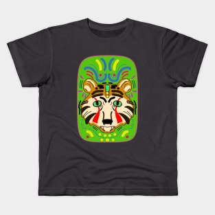 Tribal Carnival Tiger Card Kids T-Shirt